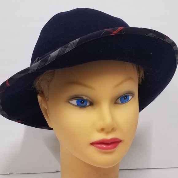 Vintage  Auth Burberry  felt / check bowler hat. Size Large - Picture 10 of 12